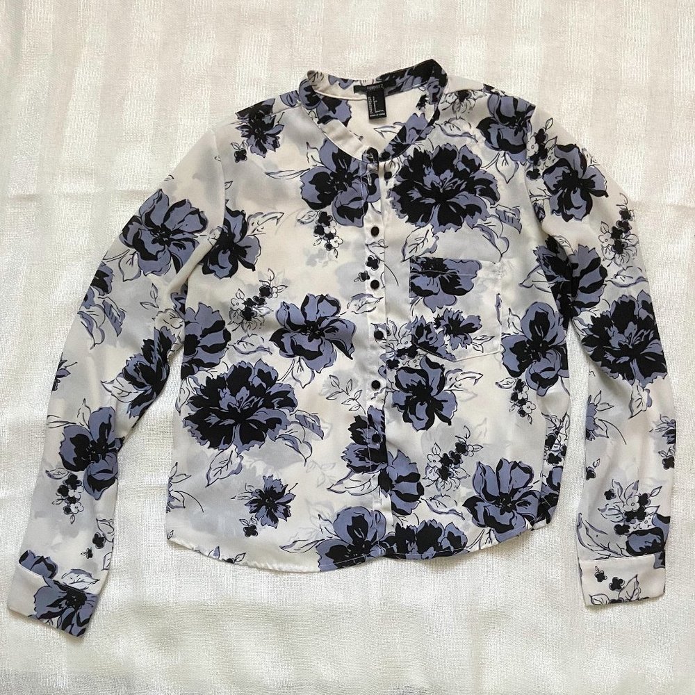 Forever 21 Long-Sleeved Floral Blouse